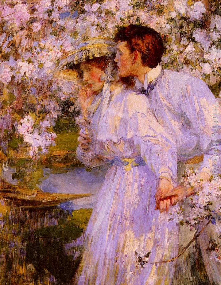 In The Springtime painting - James Jebusa Shannon In The Springtime art painting